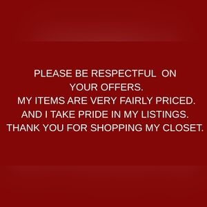 Please Send Through Respectful Offers.